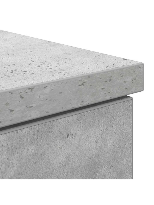 Galds betona pelēka 140 x 49 x 76 cm inženierijas koks