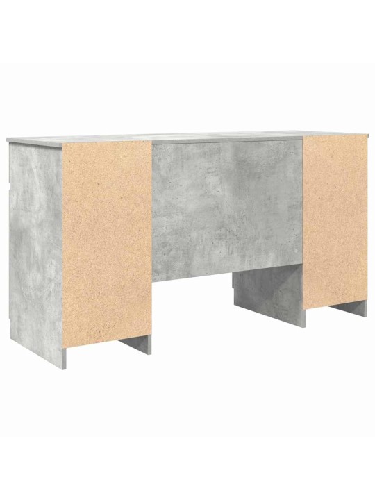 Galds betona pelēka 140 x 49 x 76 cm inženierijas koks