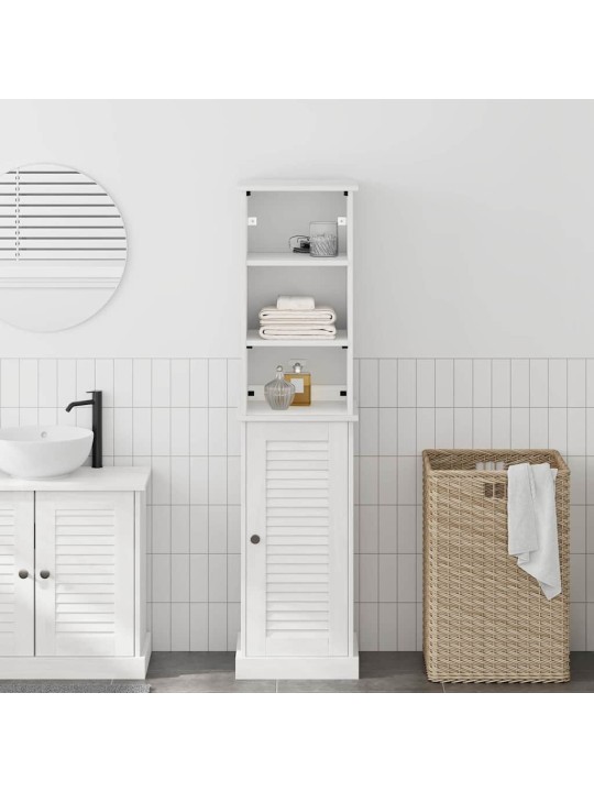 Vannas istabas mēbeļu komplekts ar plauktu 2 pcs brūna un balta