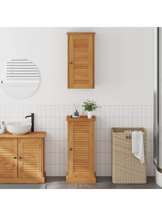 Vannas istabas mēbeļu komplekts 2 pcs brūna un medus brūna
