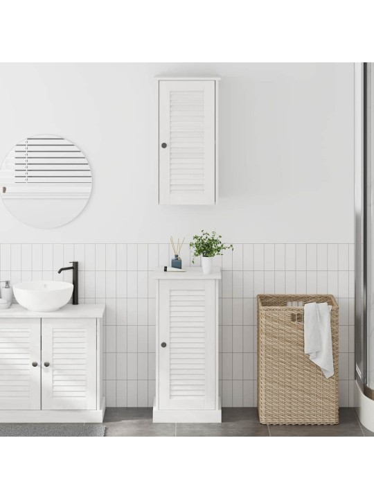 Vannas istabas mēbeļu komplekts ar plauktu 2 pcs antīki balta