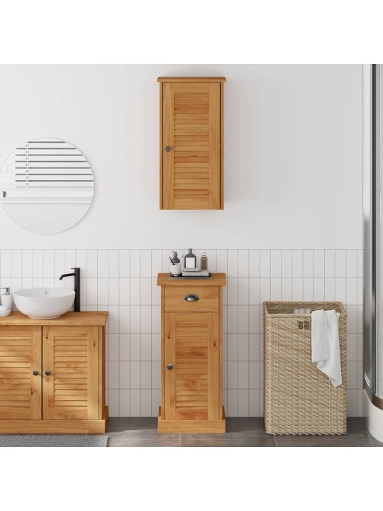 Vannas istabas mēbeļu komplekts 2 pcs brūna un medus brūna
