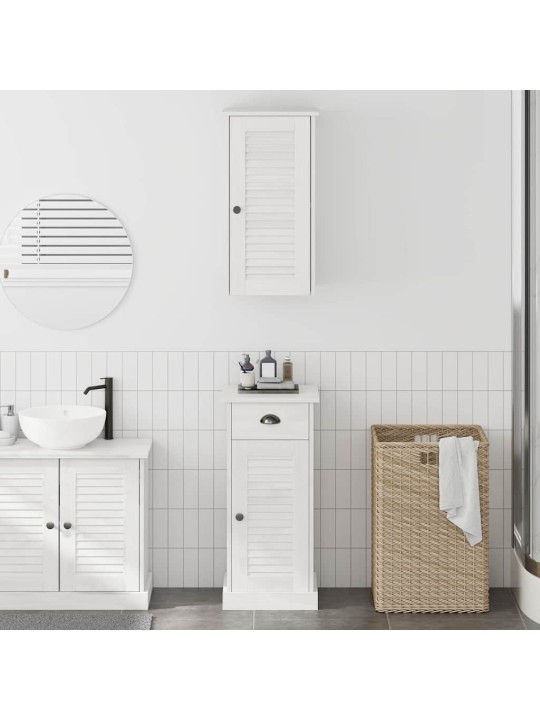 Vannas istabas mēbeļu komplekts ar plauktu 2 pcs brūna un balta