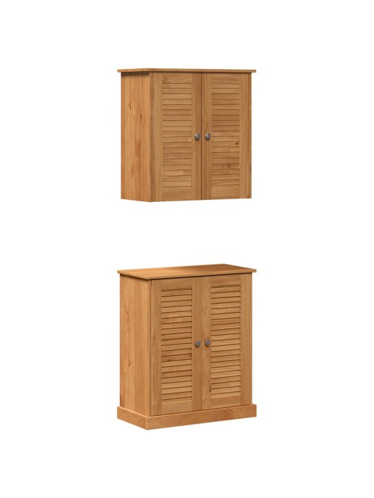 Vannas istabas mēbeļu komplekts 2 pcs brūna 67.5 x 34 x 80 cm