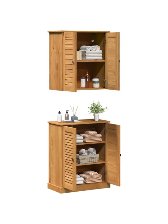 Vannas istabas mēbeļu komplekts 2 pcs brūna 67.5 x 34 x 80 cm