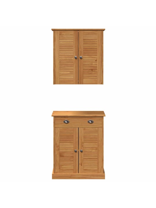 Vannas istabas mēbeļu komplekts 2 pcs brūna 67.5 x 34 x 80 cm