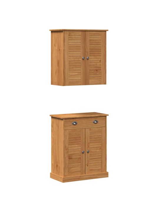 Vannas istabas mēbeļu komplekts 2 pcs brūna 67.5 x 34 x 80 cm
