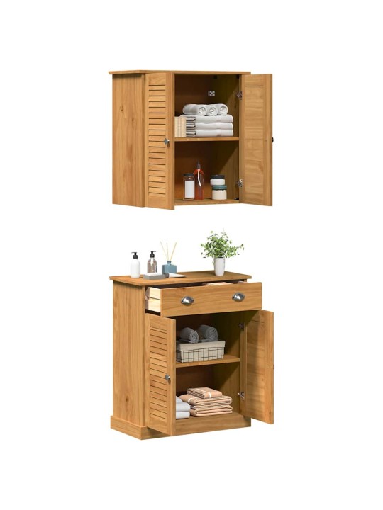 Vannas istabas mēbeļu komplekts 2 pcs brūna 67.5 x 34 x 80 cm