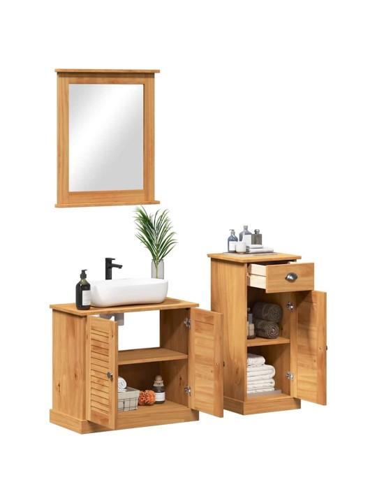 Vannas istabas mēbeļu komplekts 3 pcs brūna 37 x 34 x 80 cm