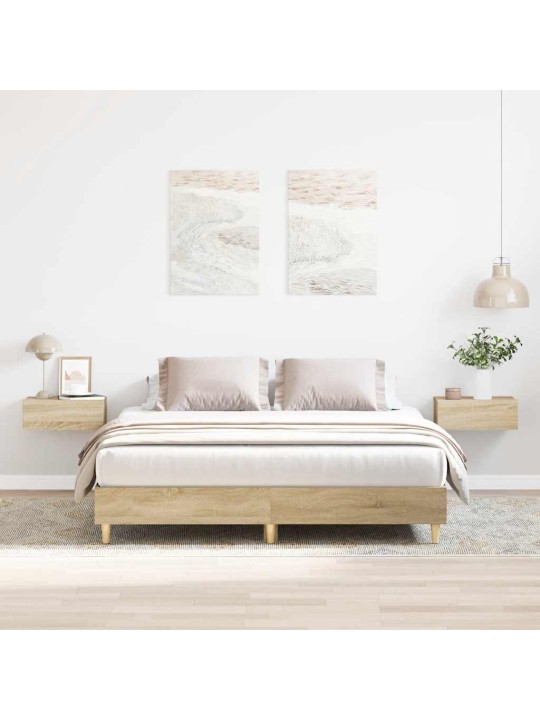 Gultas rāmis bez matrača, 150x200 cm, inženierijas koks