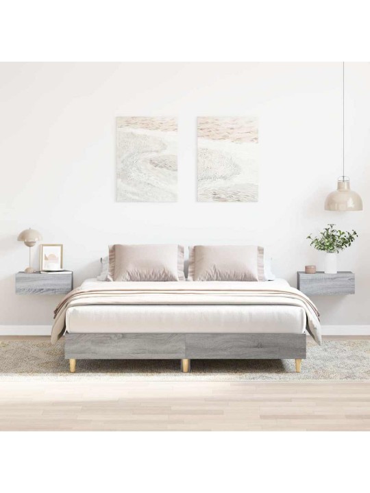 Gultas rāmis bez matrača, 150x200 cm, inženierijas koks