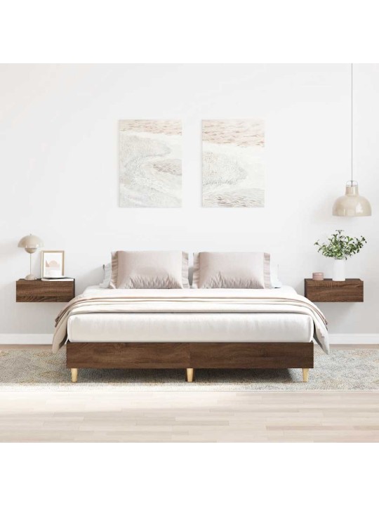 Gultas rāmis bez matrača, 150x200 cm, inženierijas koks