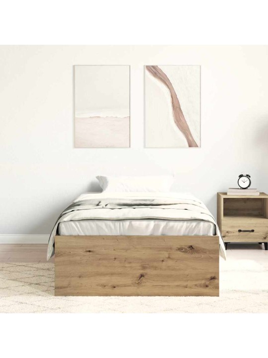 Gultas rāmis bez matrača, 90x200 cm, inženierijas koks