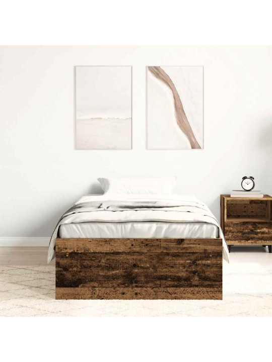 Gultas rāmis bez matrača, 100x200 cm, inženierijas koks
