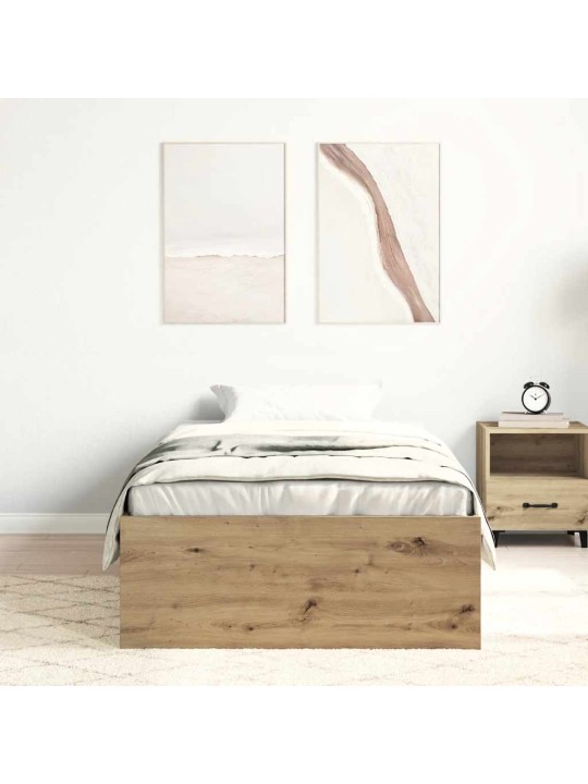 Gultas rāmis bez matrača, 100x200 cm, inženierijas koks