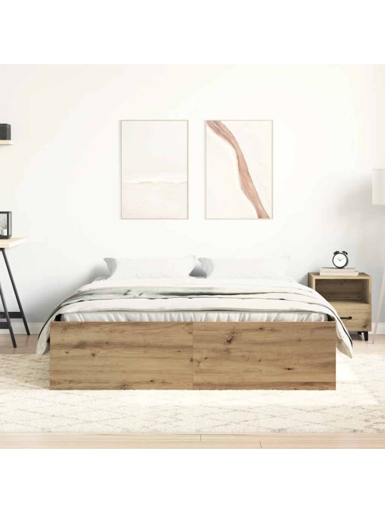 Gultas rāmis bez matrača, 120x200 cm, inženierijas koks