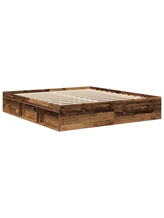 Gultas rāmis bez matrača veci dēļi 200x200 cm inženierijas koks
