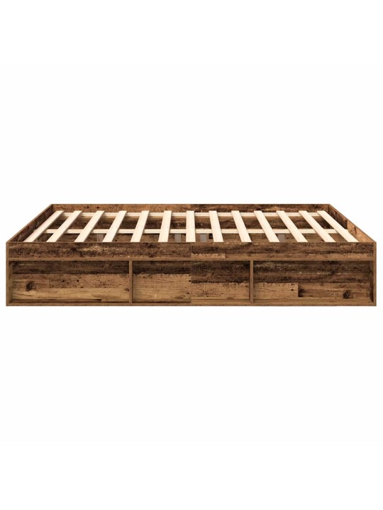 Gultas rāmis bez matrača veci dēļi 200x200 cm inženierijas koks