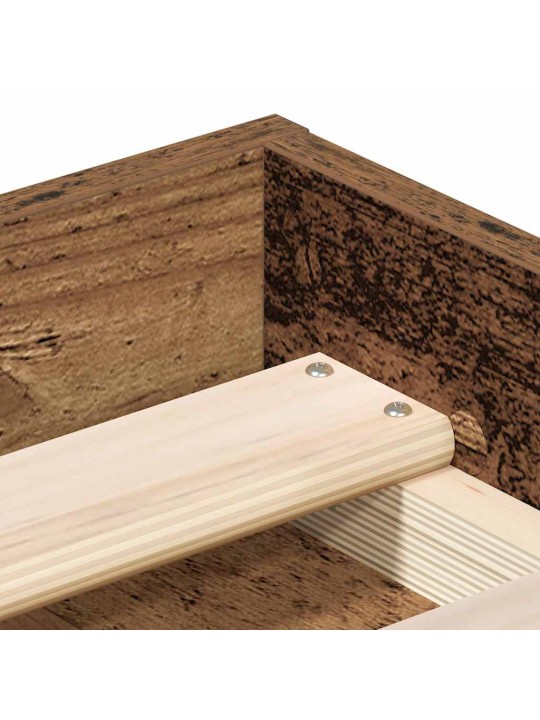 Gultas rāmis bez matrača veci dēļi 200x200 cm inženierijas koks