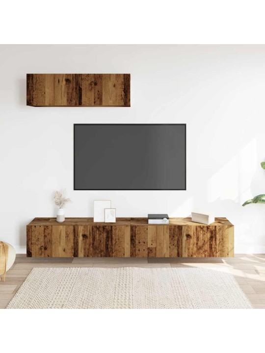 3 daļ pie sienas stiprināms televizora skapja komplekts