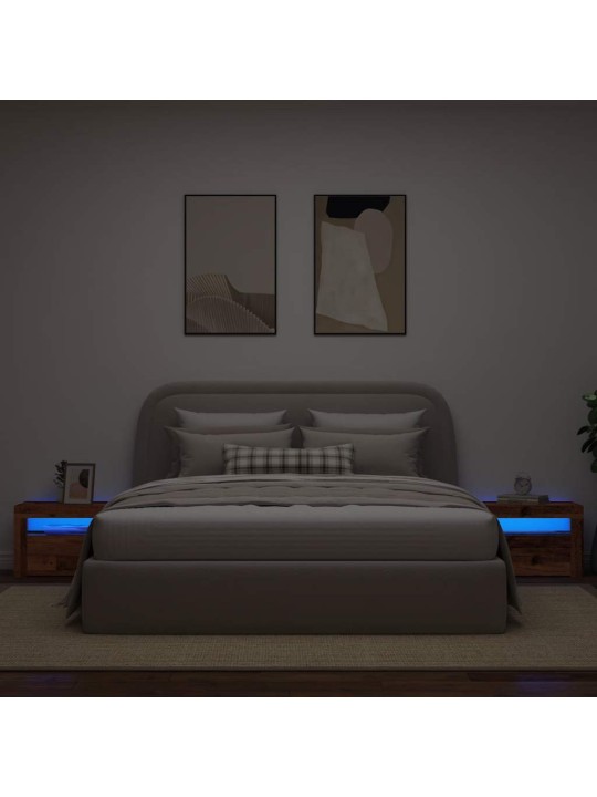 Naktsskapīši ar led, 2 gab., veca koka, 60x35x40 cm