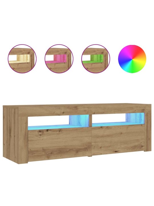 Naktsskapīši ar led lampiņām 2 gab ozola amatnieks 60x35x40 cm