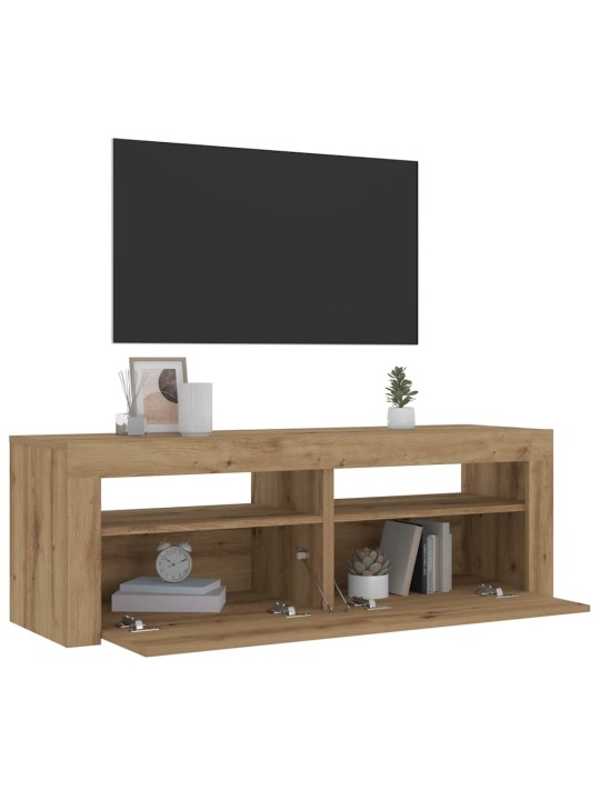 Naktsskapīši ar led lampiņām 2 gab ozola amatnieks 60x35x40 cm