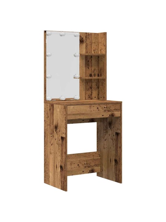 Tualetes galda komplekts ar led old wood engineered wood
