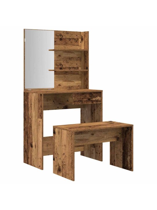 Tualetes galda komplekts old wood engineered wood