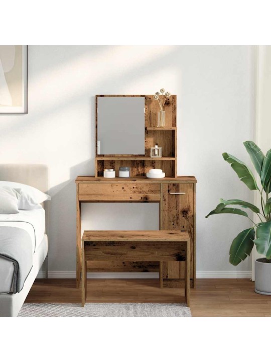 Tualetes galda komplekts old wood engineered wood