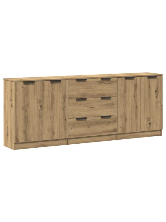 Bufetes 3 gab amatnieka ozola 60x30x70 cm inženierijas koks