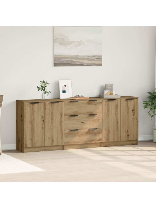 Bufetes 3 gab amatnieka ozola 60x30x70 cm inženierijas koks