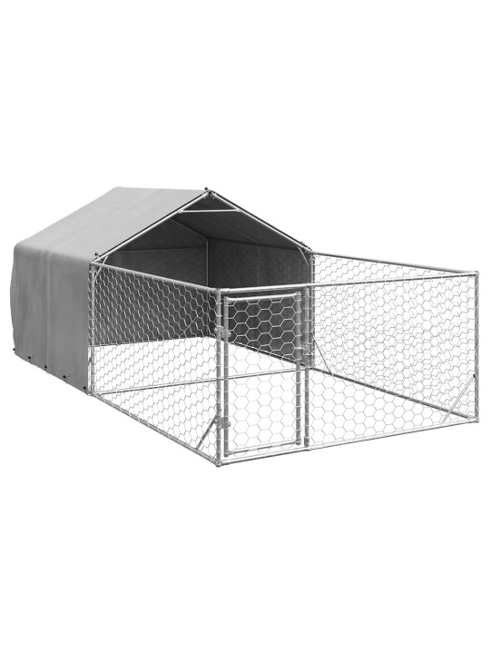 Āra suņu audzētava ar skrējienu, 5x2x1,5 m, cinkots tērauds