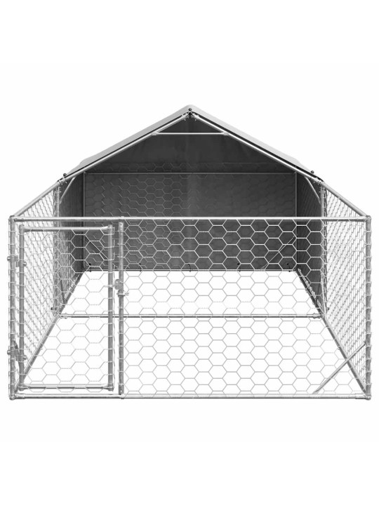Āra suņu audzētava ar skrējienu, 5x2x1,5 m, cinkots tērauds