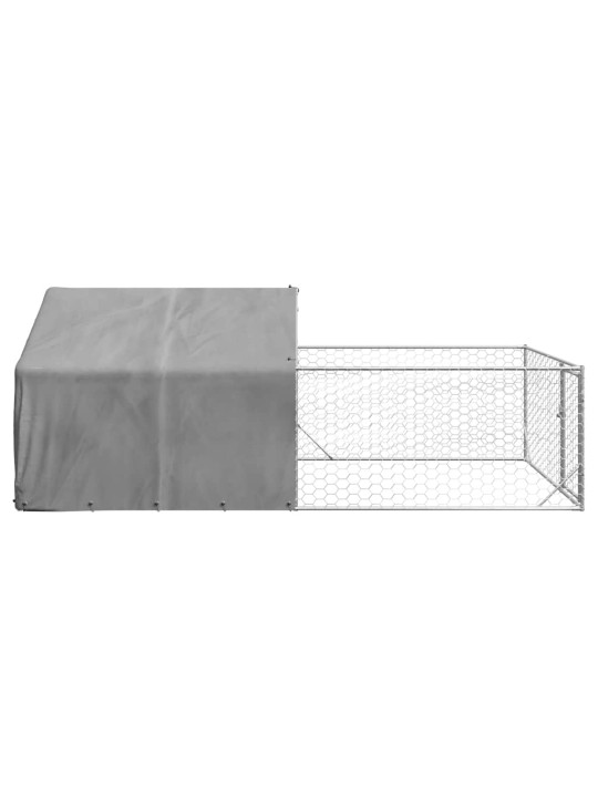 Āra suņu audzētava ar skrējienu, 5x2x1,5 m, cinkots tērauds
