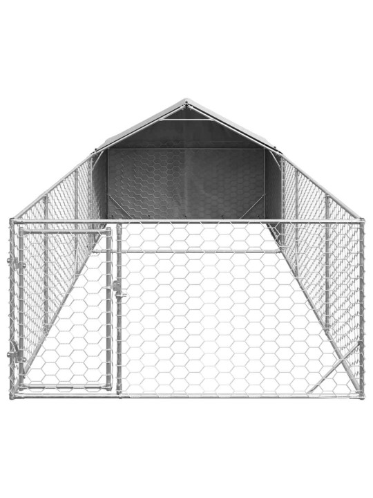 Āra suņu audzētava ar skrējienu, 6x2x1,5 m, cinkots tērauds