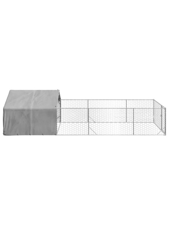 Āra suņu audzētava ar skrējienu, 6x2x1,5 m, cinkots tērauds