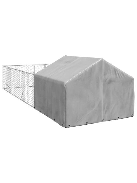 Āra suņu audzētava ar skrējienu, 6x2x1,5 m, cinkots tērauds
