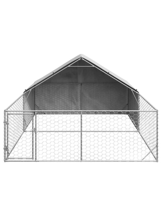 Āra suņu audzētava ar skrējienu, 5x3x1,9 m, cinkots tērauds