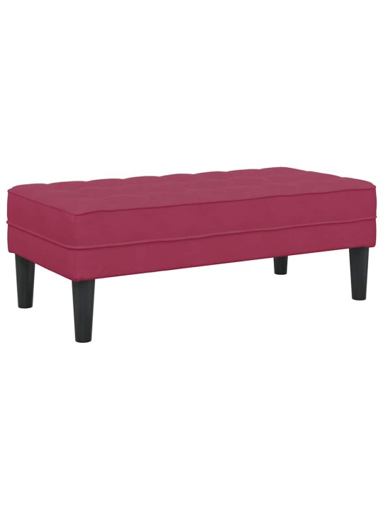 Dīvānu komplekts 2 pcs vīnsarkans 173 x 131 x 67 cm samts