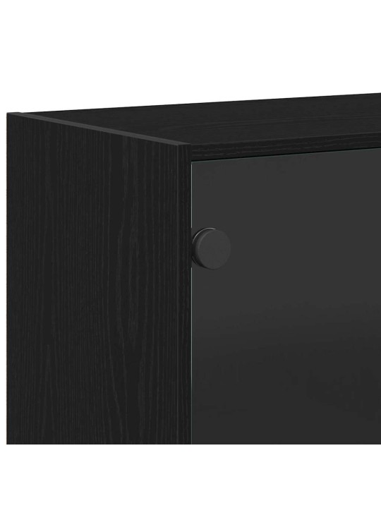 Puse melns ozols 102 x 37 x 75.5 cm inženierijas koks
