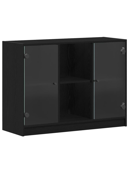 Puse melns ozols 102 x 37 x 75.5 cm inženierijas koks