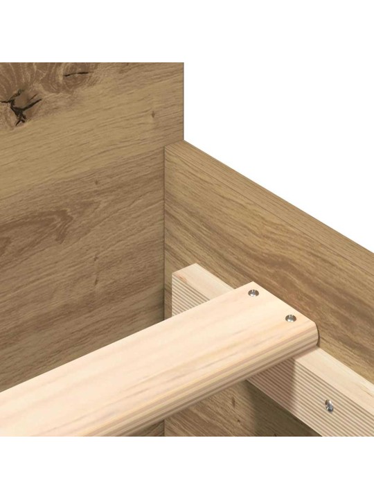 Gultas rāmis amatnieku ozola 200 x 200 cm inženierijas koks