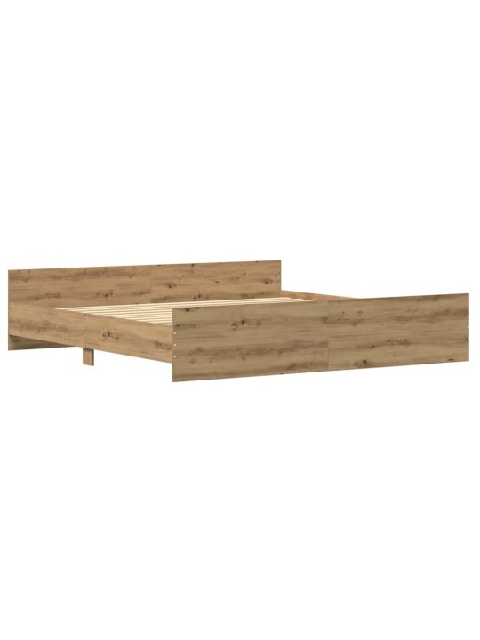 Gultas rāmis amatnieku ozola 200 x 200 cm inženierijas koks