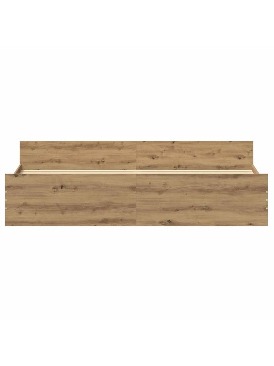 Gultas rāmis amatnieku ozola 200 x 200 cm inženierijas koks