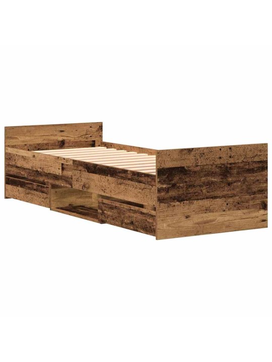 Gultas rāmis vecs koks 75 x 190 cm inženierijas koks