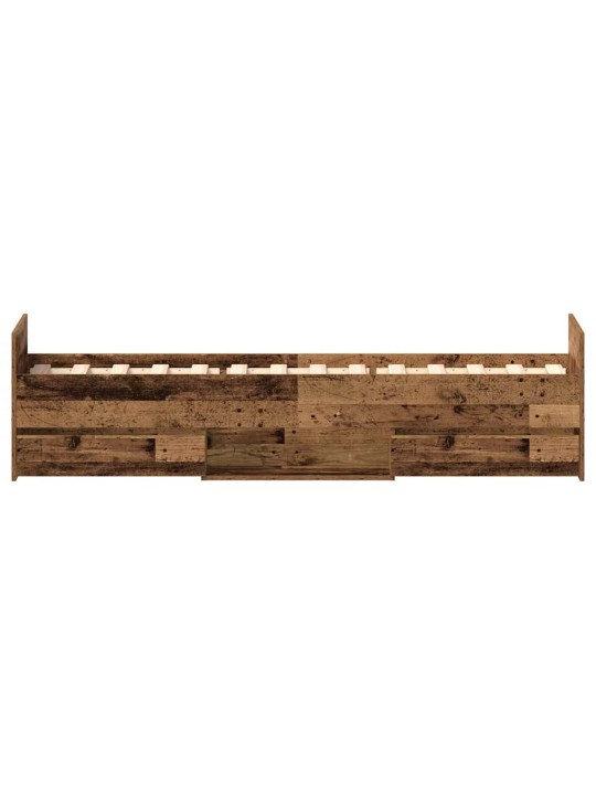 Gultas rāmis vecs koks 75 x 190 cm inženierijas koks