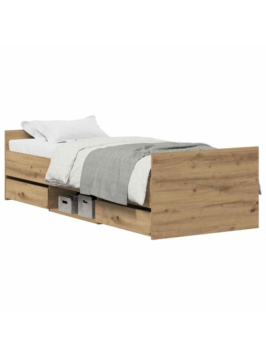 Gultas rāmis amatnieku ozola 75 x 190 cm inženierijas koks