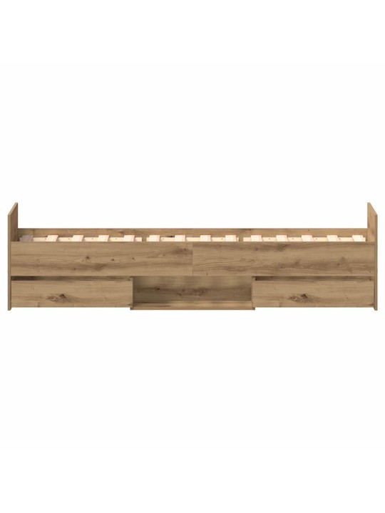 Gultas rāmis amatnieku ozola 75 x 190 cm inženierijas koks