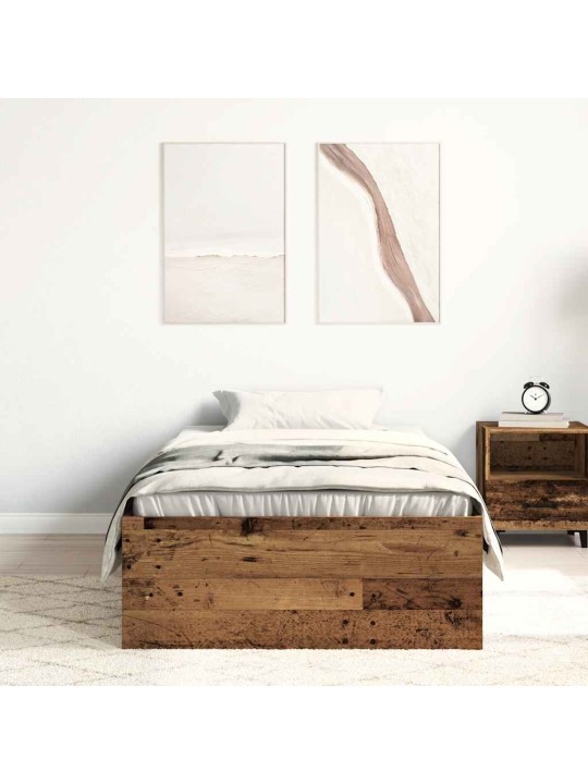 Gultas rāmis bez matrača, 75x190 cm, inženierijas koks